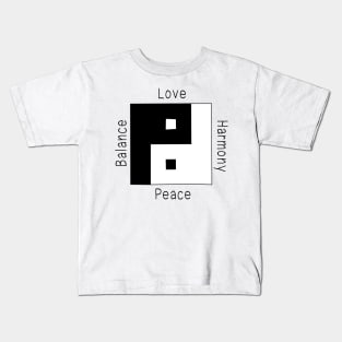 Love Harmony Peace Balance Kids T-Shirt